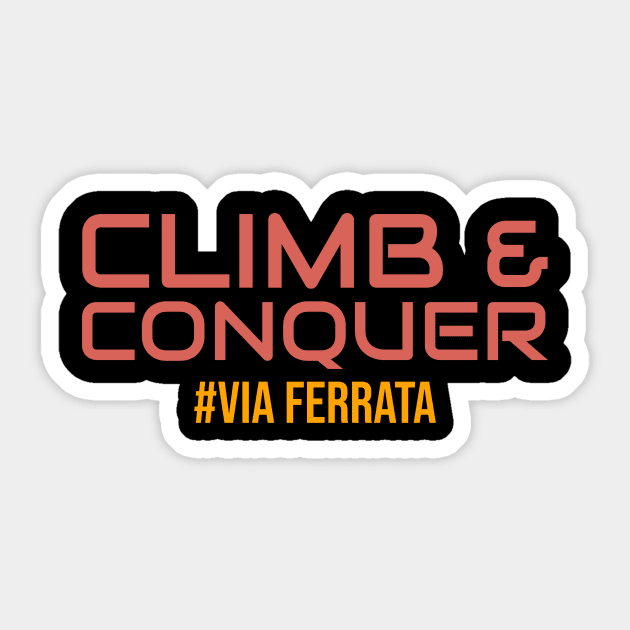 Climb & Conquer Sticker by Teqball Store